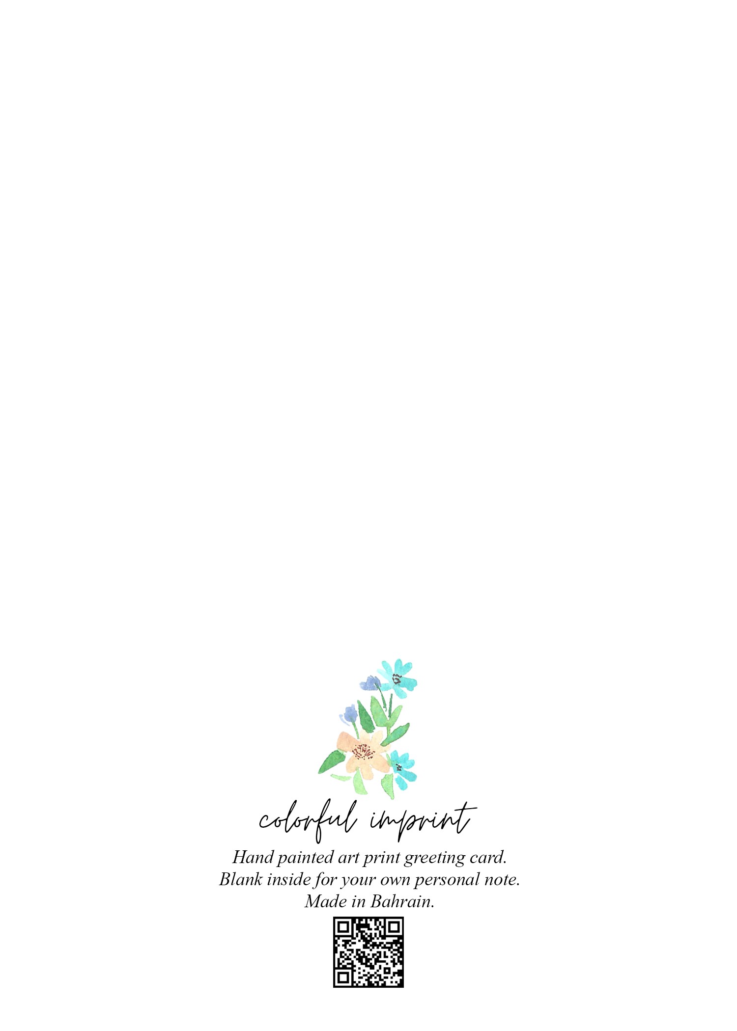 Floral Watercolor Frame Card