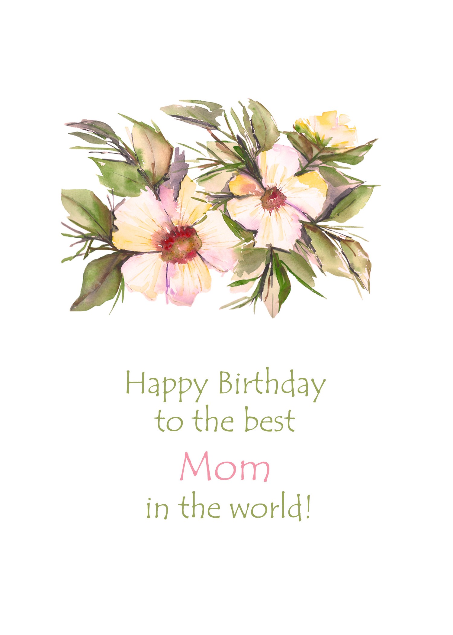 Floral Mom Birthday Card