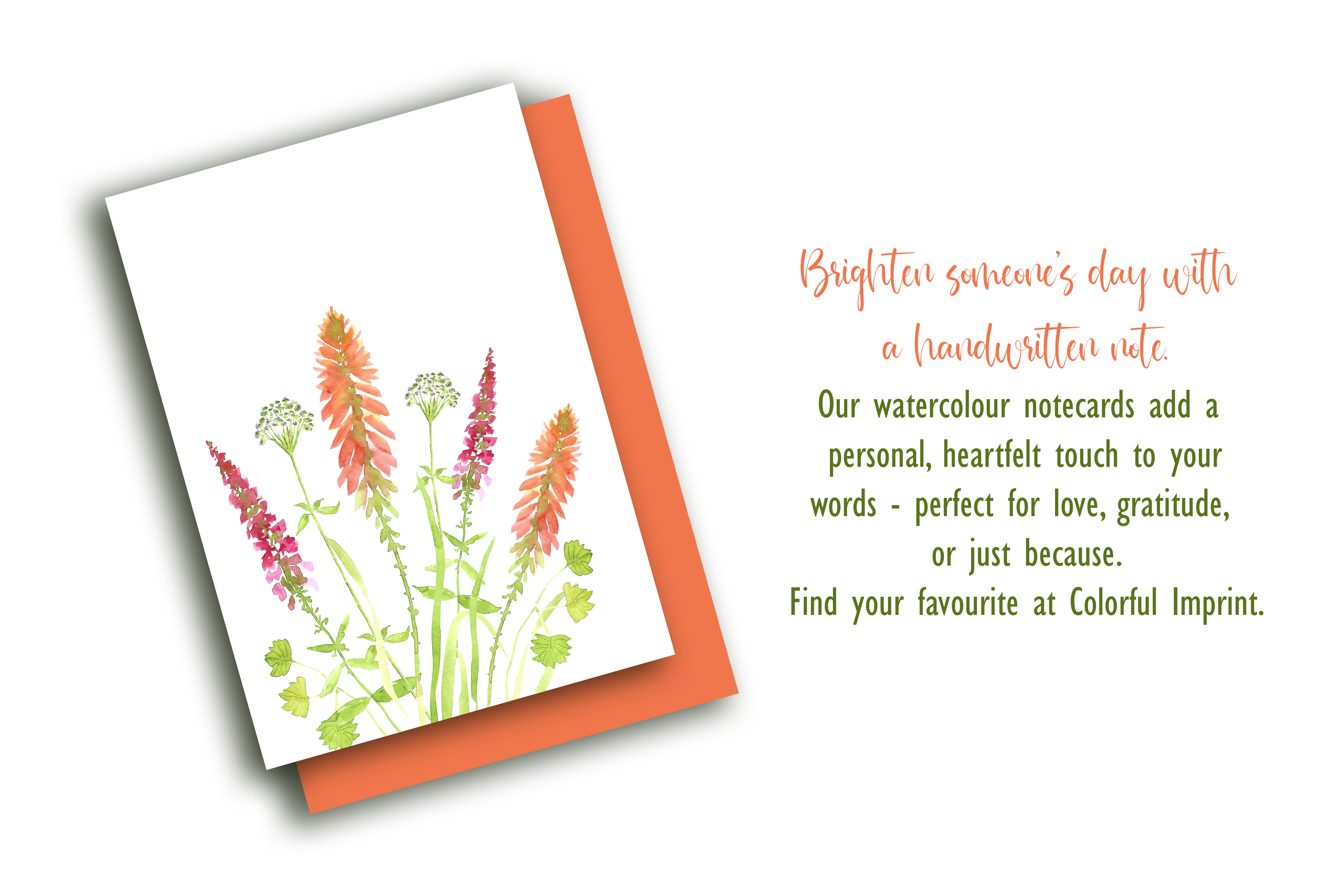 Colorful Meadow Watercolor Card