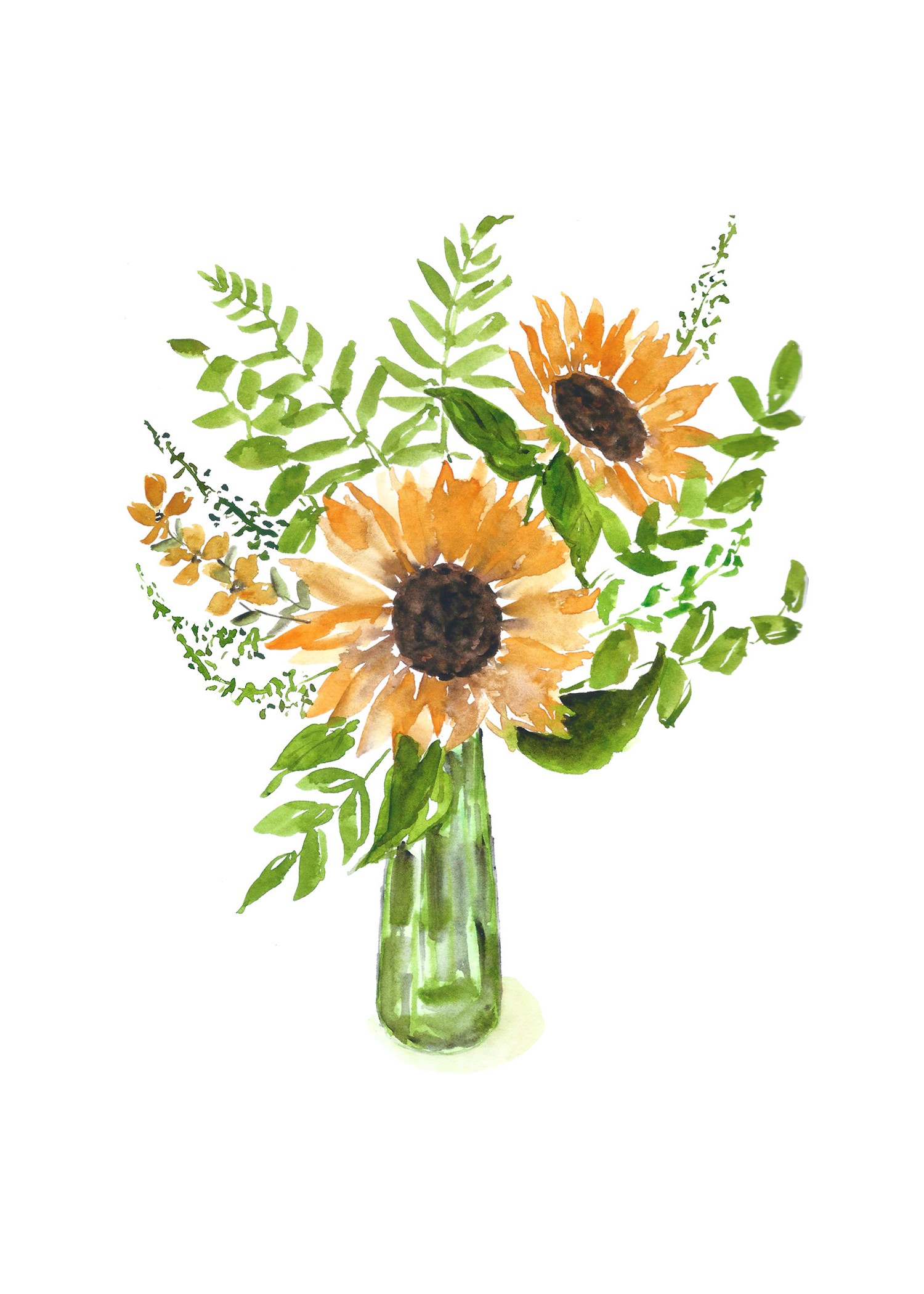 Sunflower in Vase Card