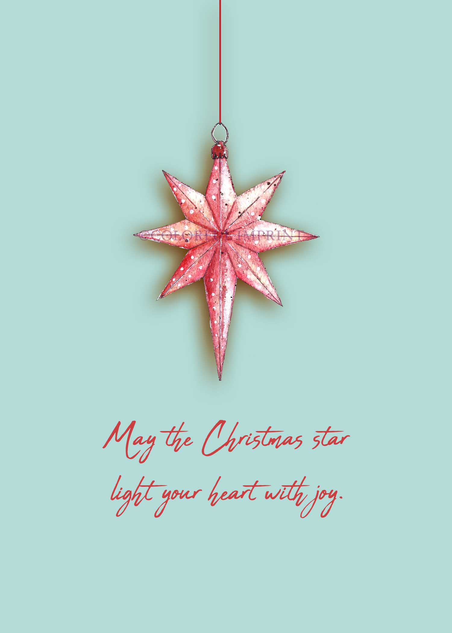 Christmas Star | Hand-Painted Watercolor