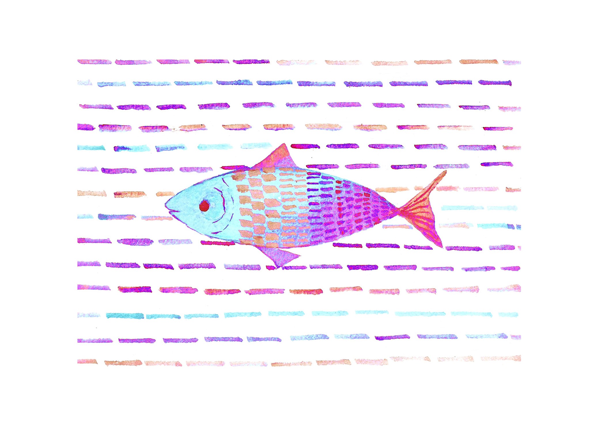 Iridescent Fish Card