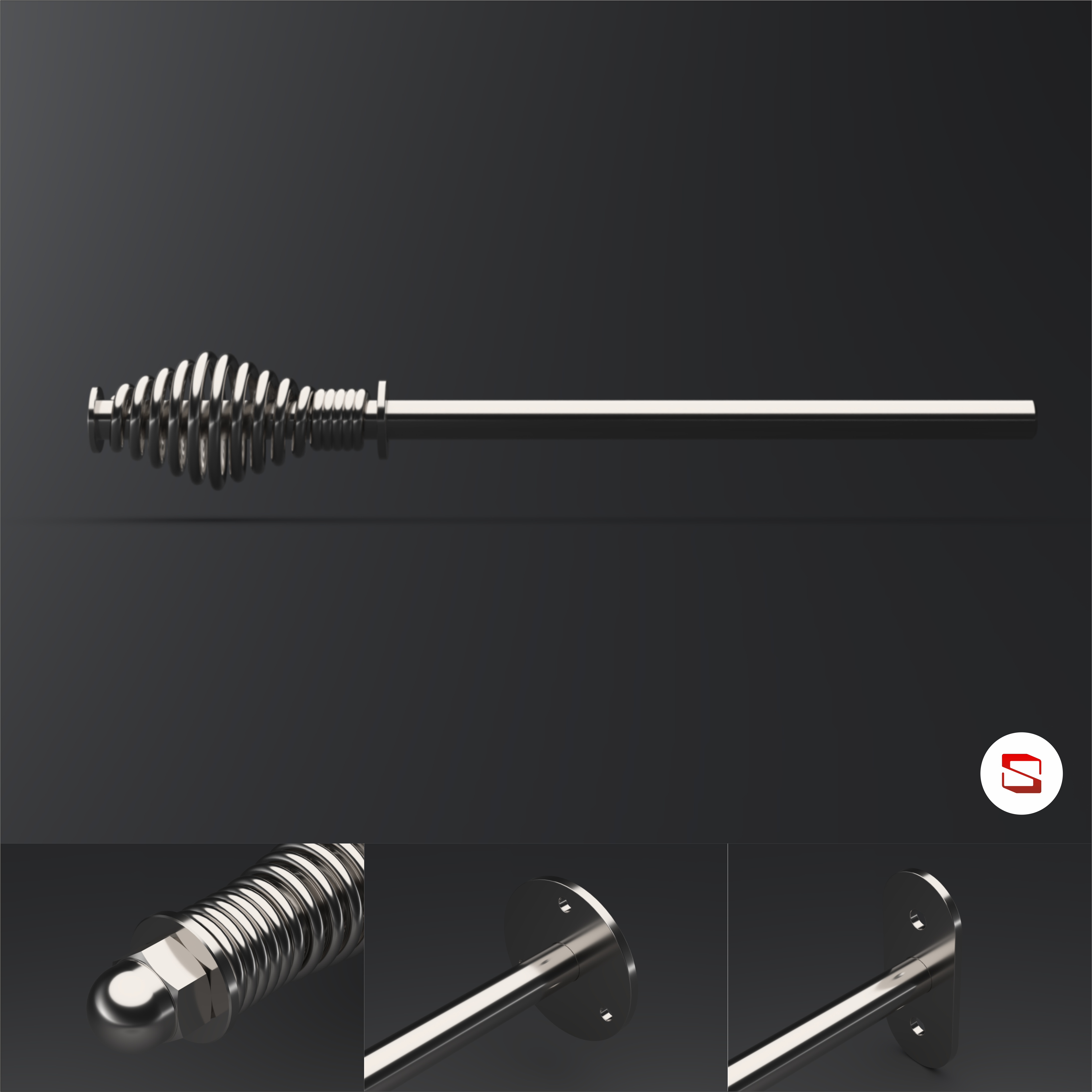 Uchwyt nierdzewny prosty, UCHP A