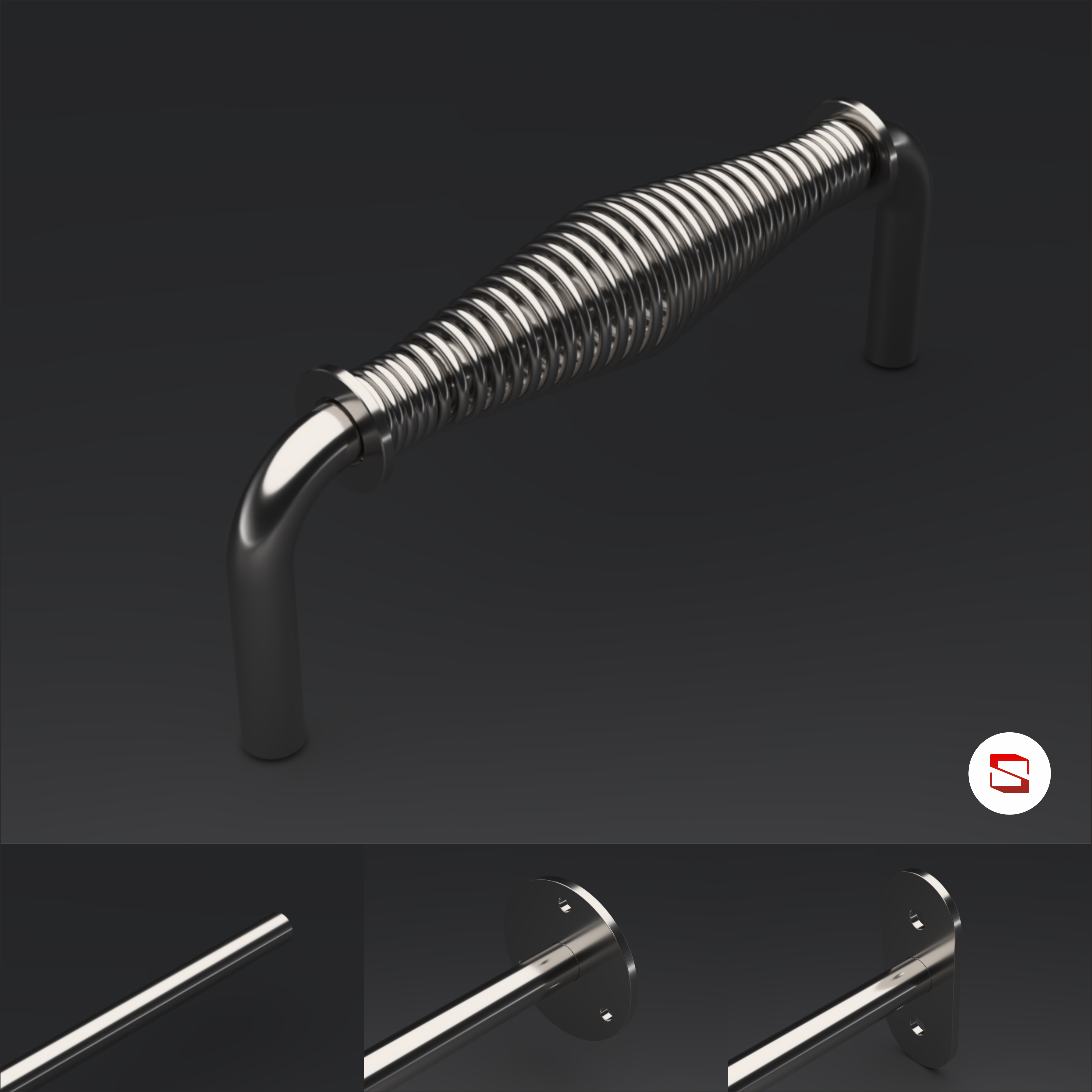 Uchwyt nierdzewny prosty, UCHP A