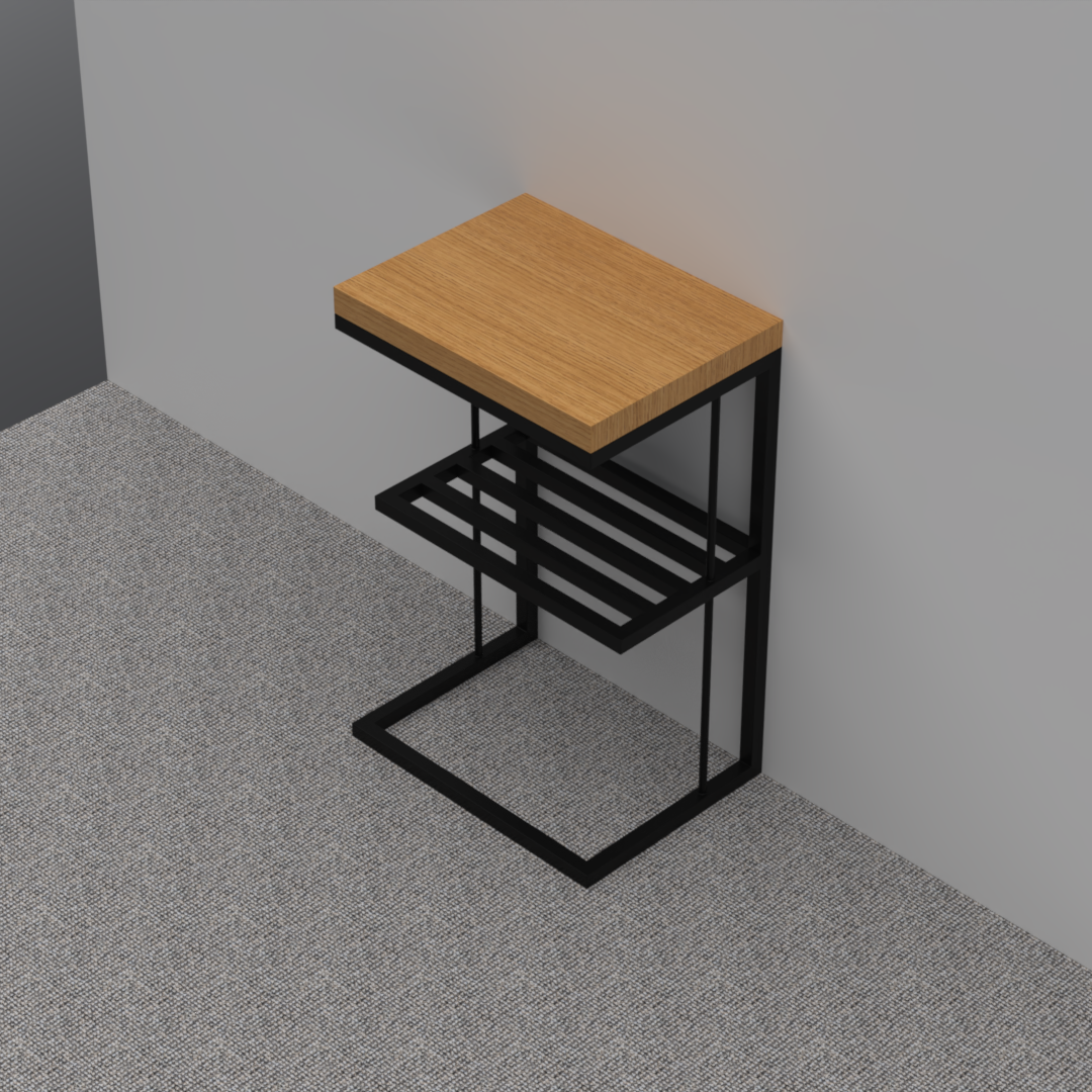 Stolik nocny - blat dębowy - SOL003