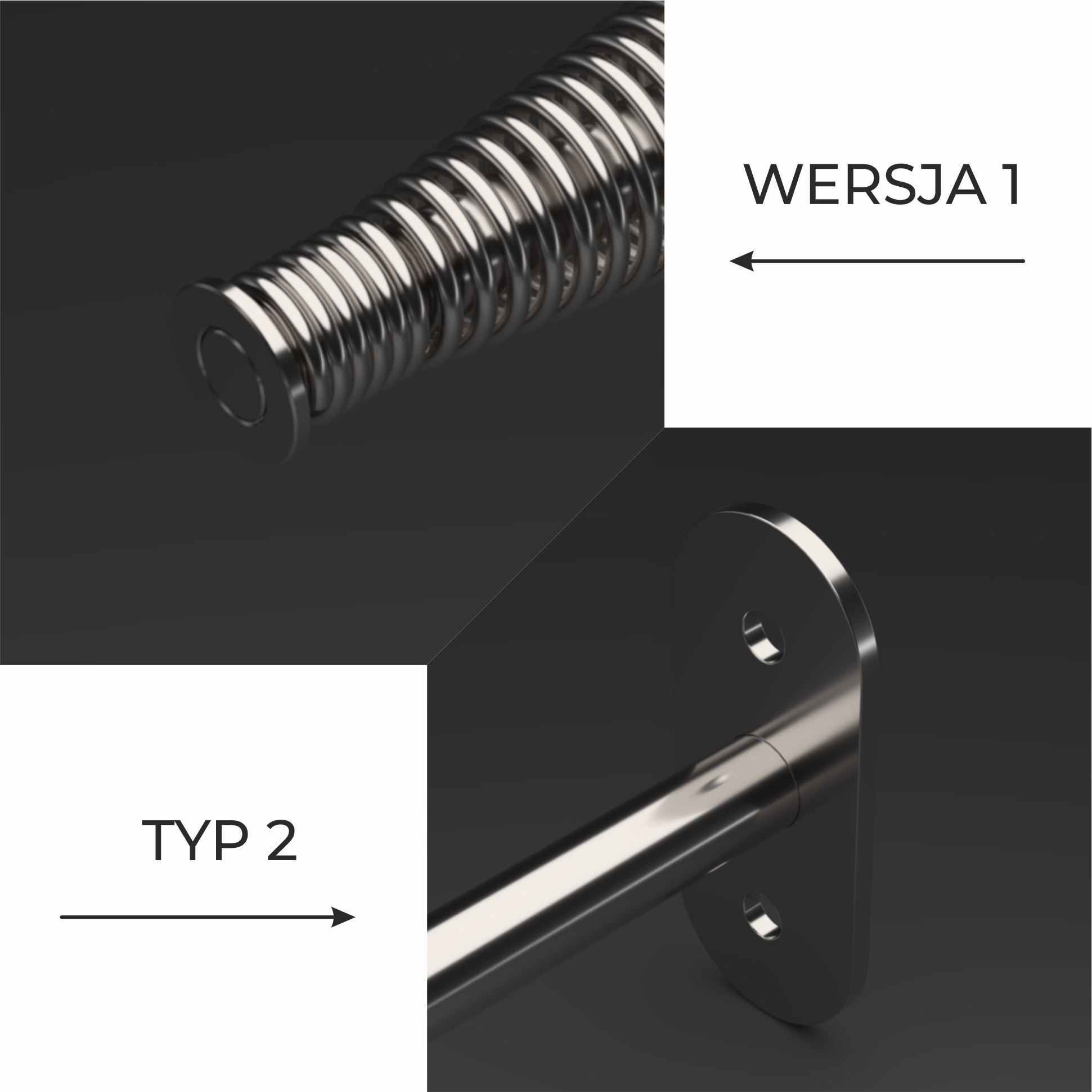 Uchwyt nierdzewny prosty, UCHP A