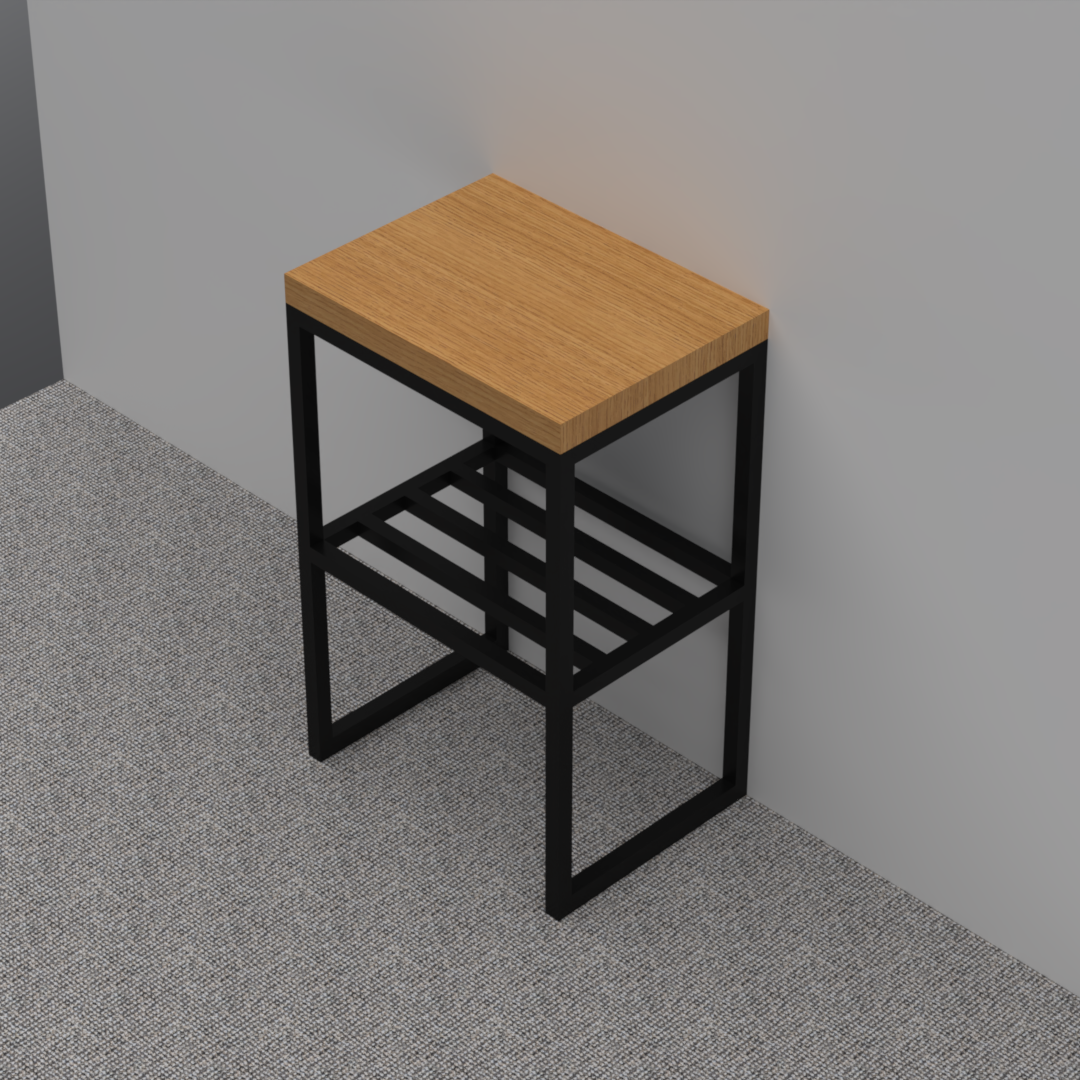 Stolik nocny - blat dębowy - SOL001