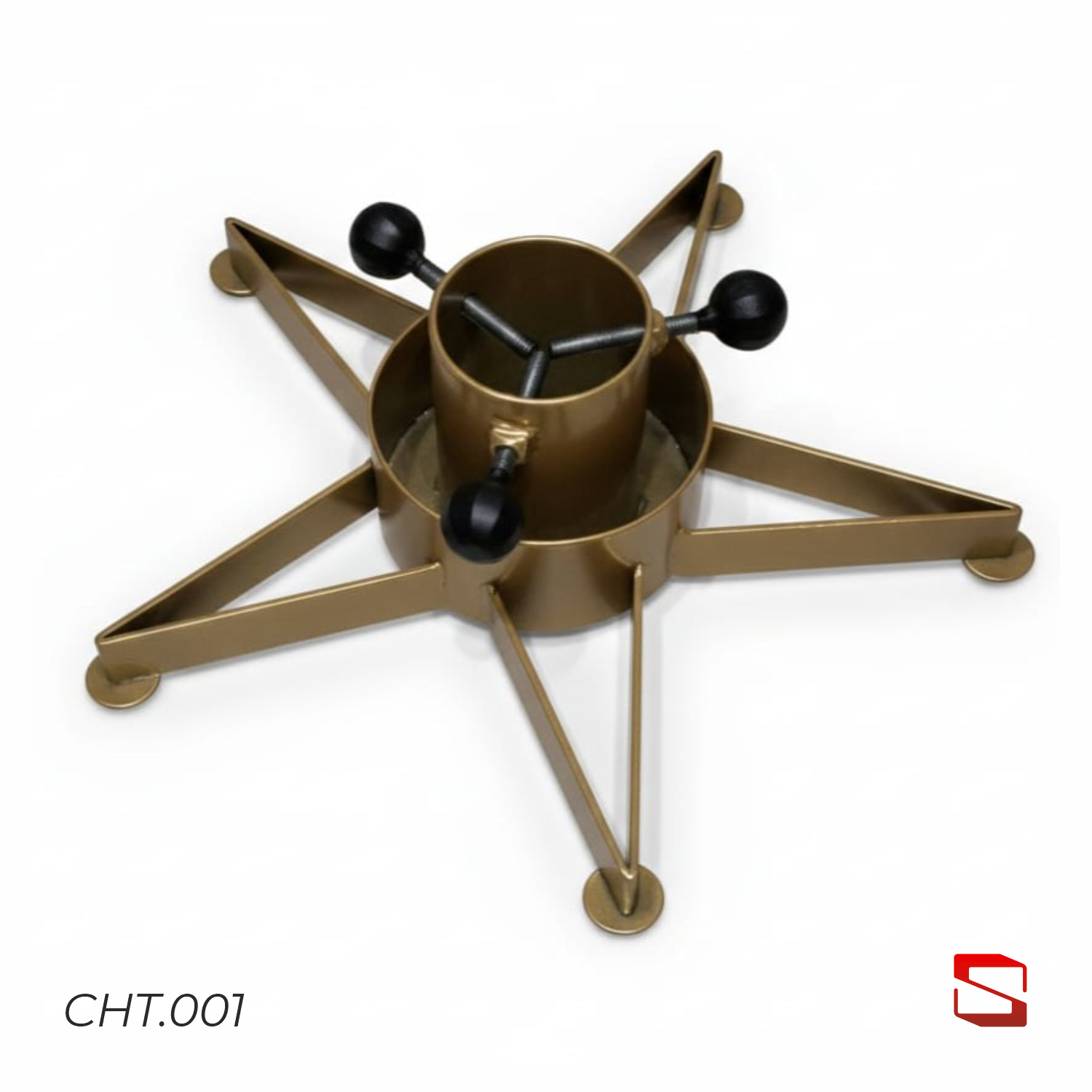 Stojak na żywą choinkę - mocny, solidny - pojemnik na wodę 2,5L - GWIAZDA