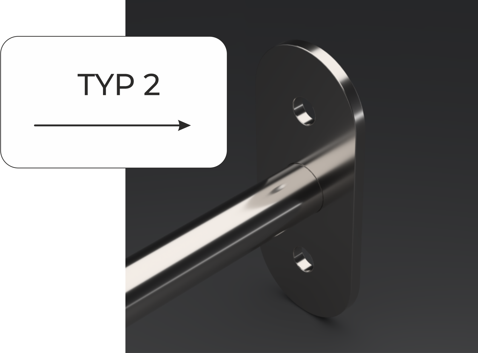 Uchwyt nierdzewny prosty, UCHP A