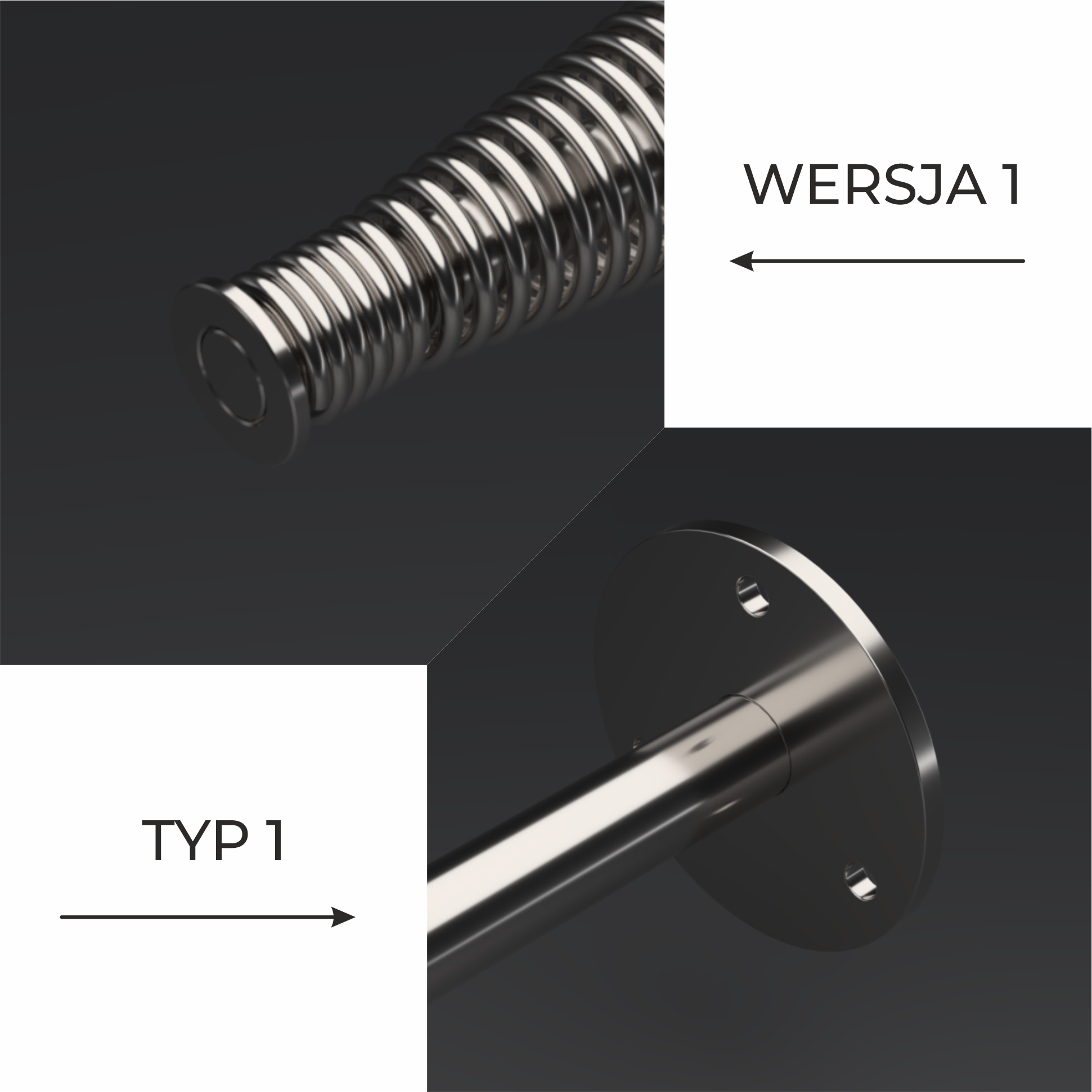 Uchwyt nierdzewny prosty, UCHP A