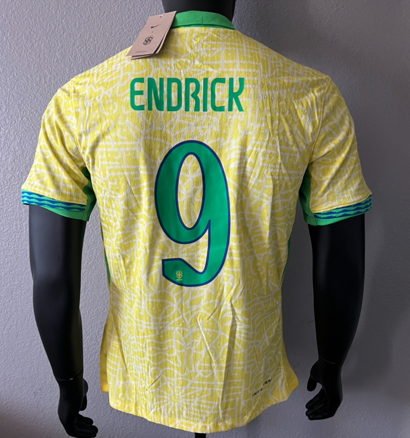 Endrick #9 Brazil National Team Soccer Jersey