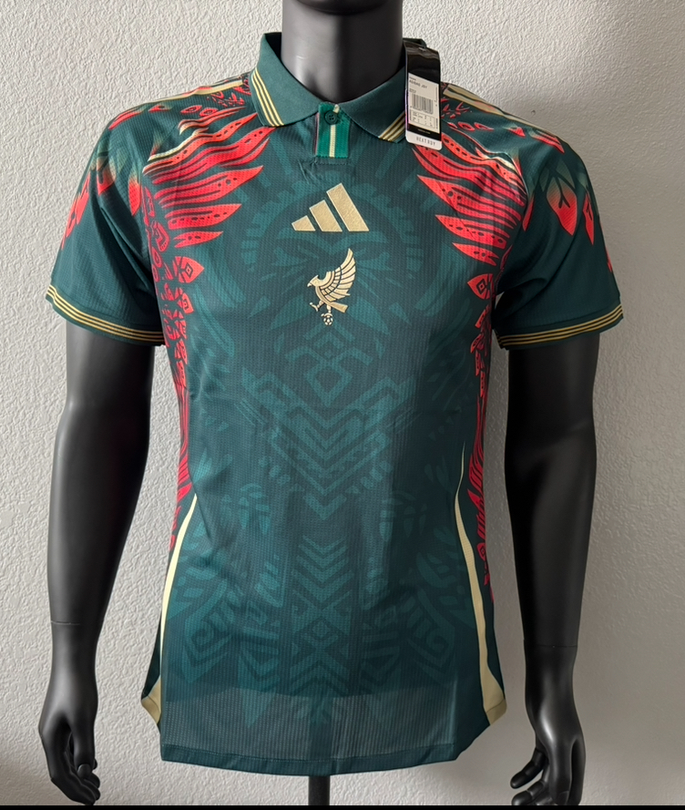 Adidas Green Polynesian Pattern Soccer Jersey