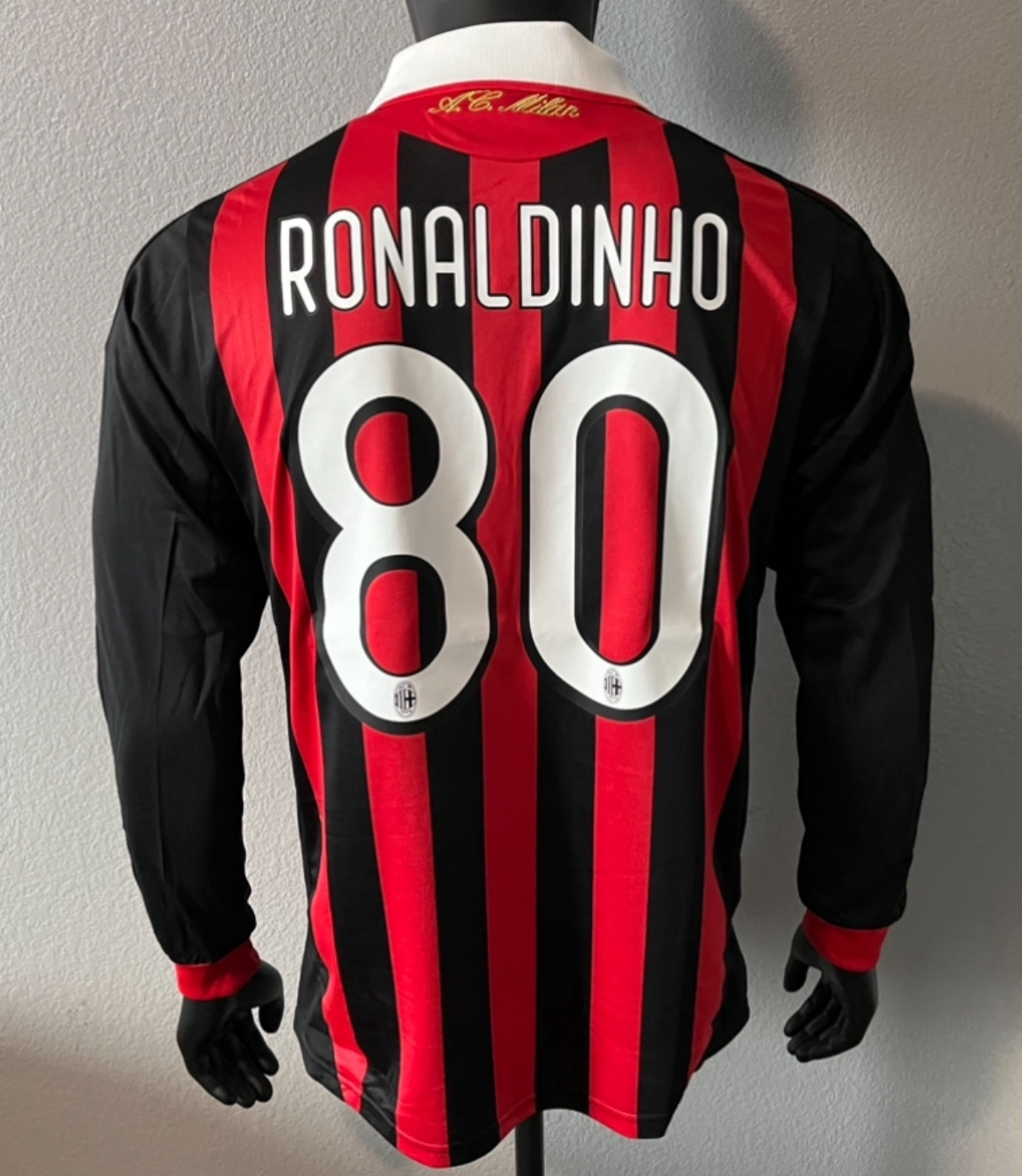 AC Milan Ronaldinho #80 Long Sleeve Jersey