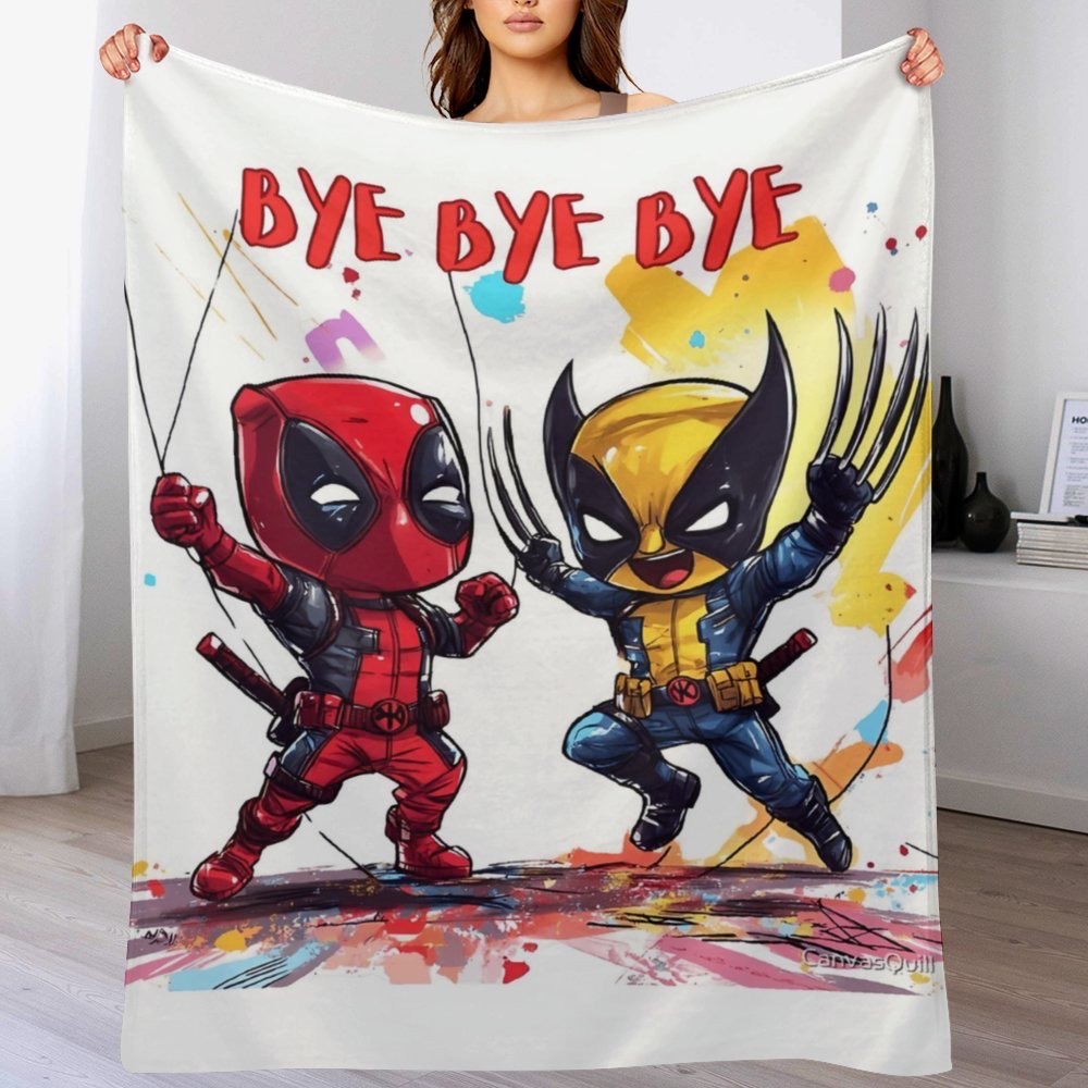 Dead Pool and Wolverine Throw Blanket