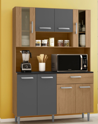 Kit Gaby - Carvalho/Grafite