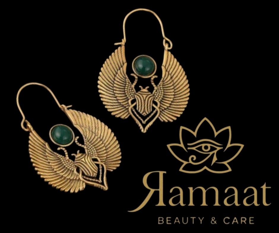 Orecchini egiziani alati dorati