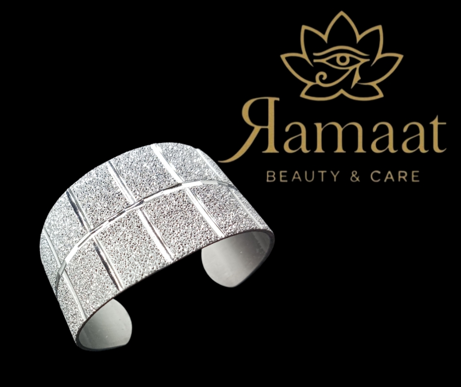 Bracciale rigido in alluminio testurizzato