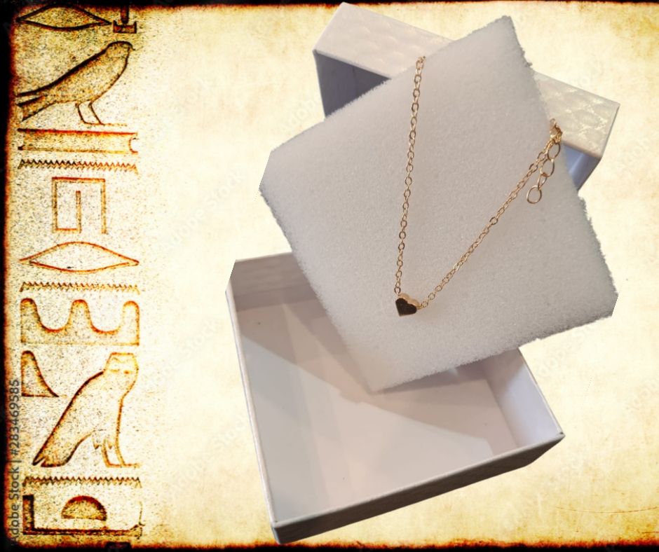 Cavigliera con cuore color oro