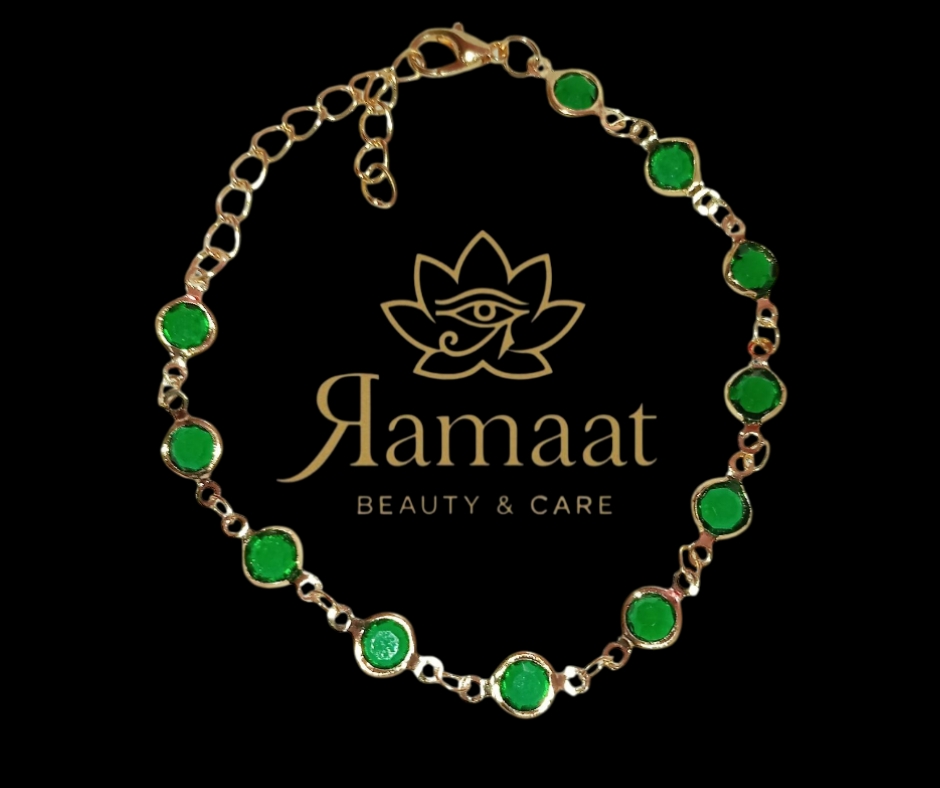 Bracciale Elegante con Pietre Verdi