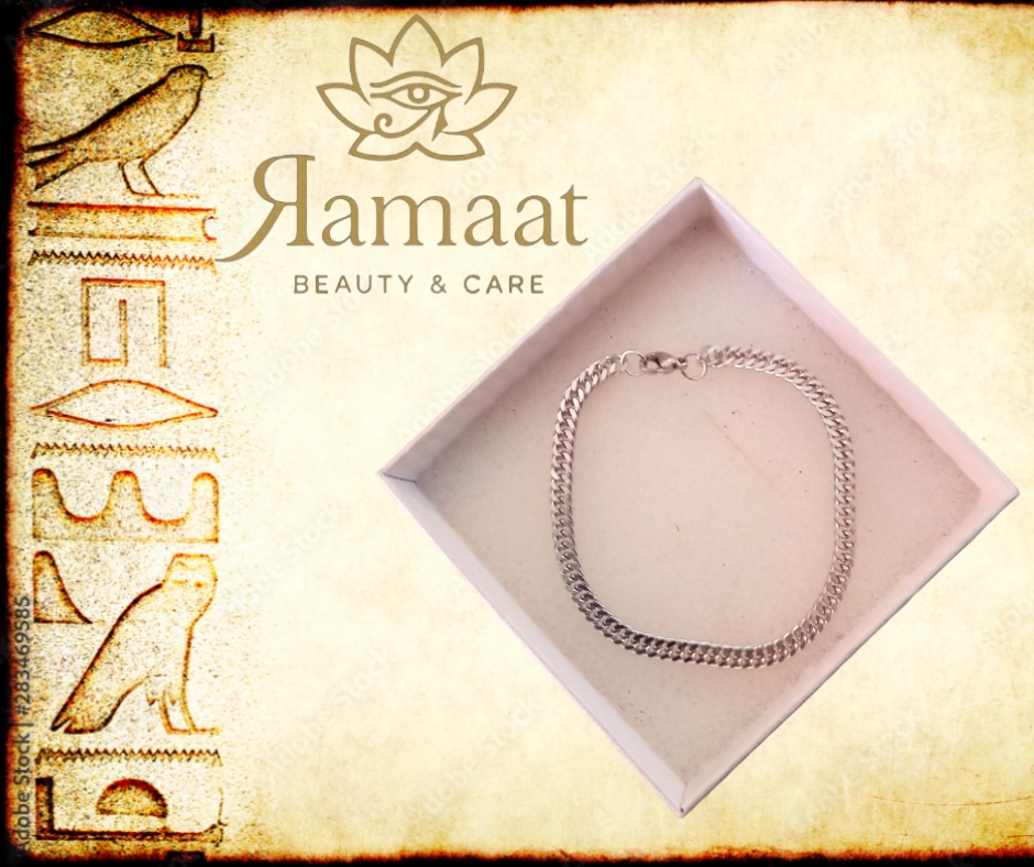 Bracciale a catena argentata