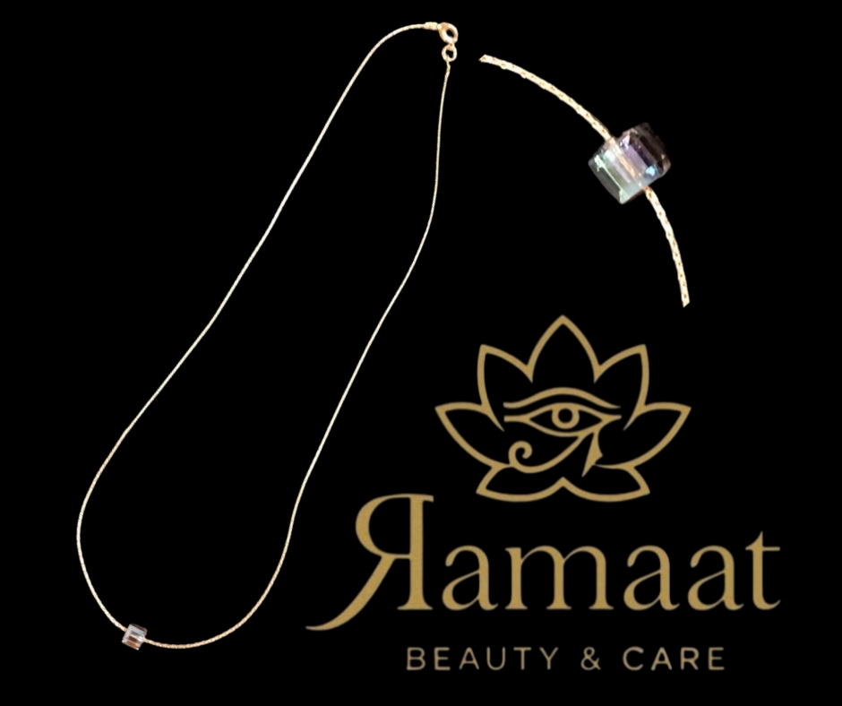 Collana dorata con ciondolo in cristallo Swaroski