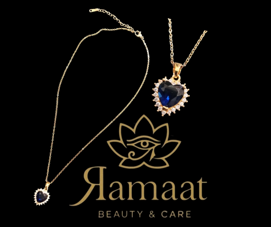 Collana Cuore Blu con Zirconi