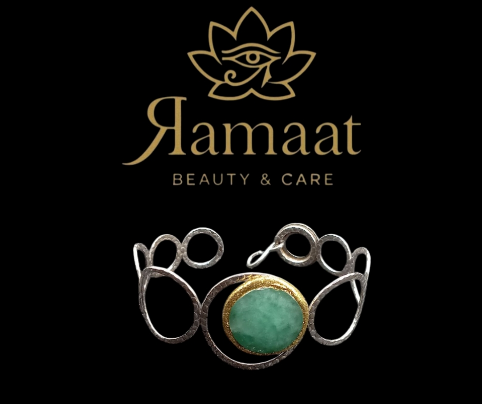 bracciale rigido in argento 925 con pietra