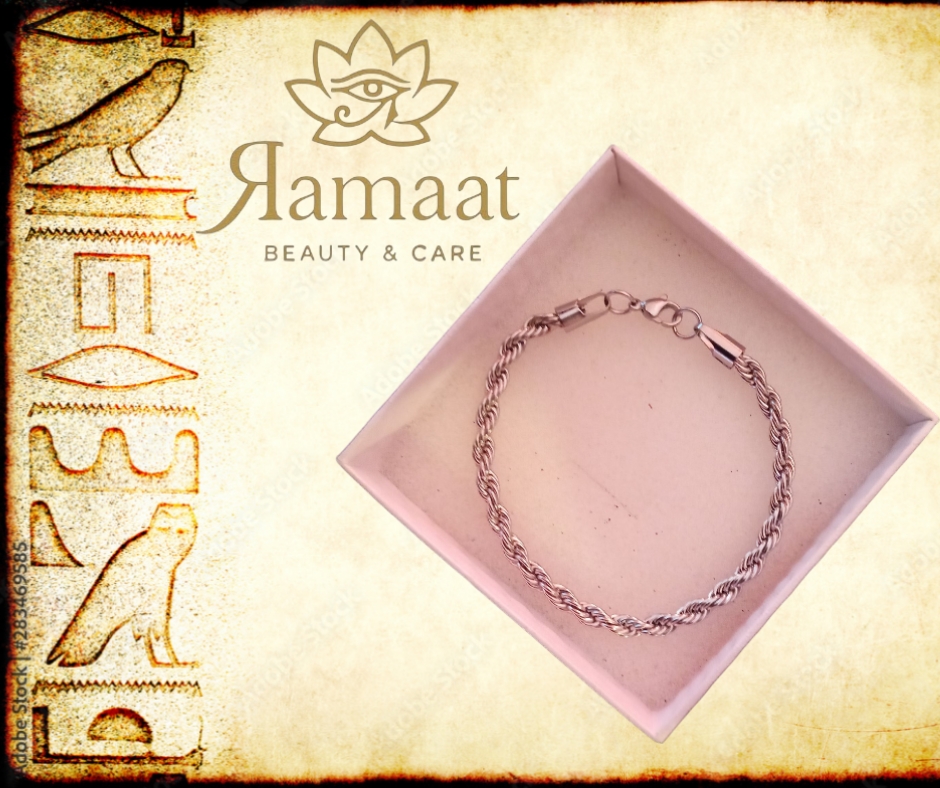 Bracciale a catena in corda argentata