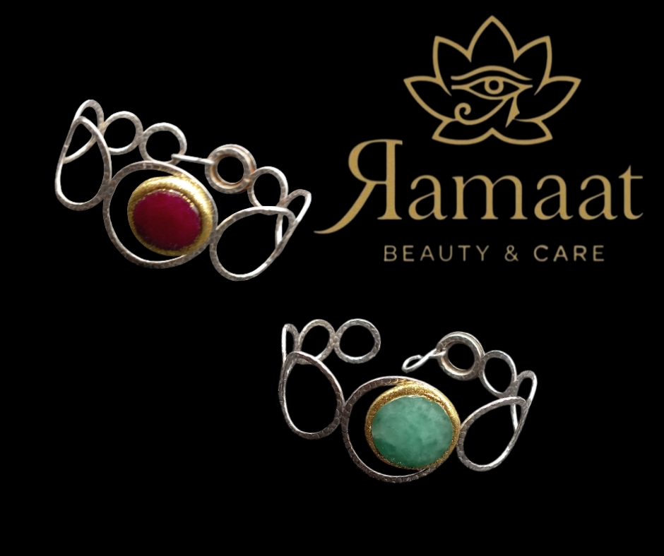 bracciale rigido in argento 925 con pietra