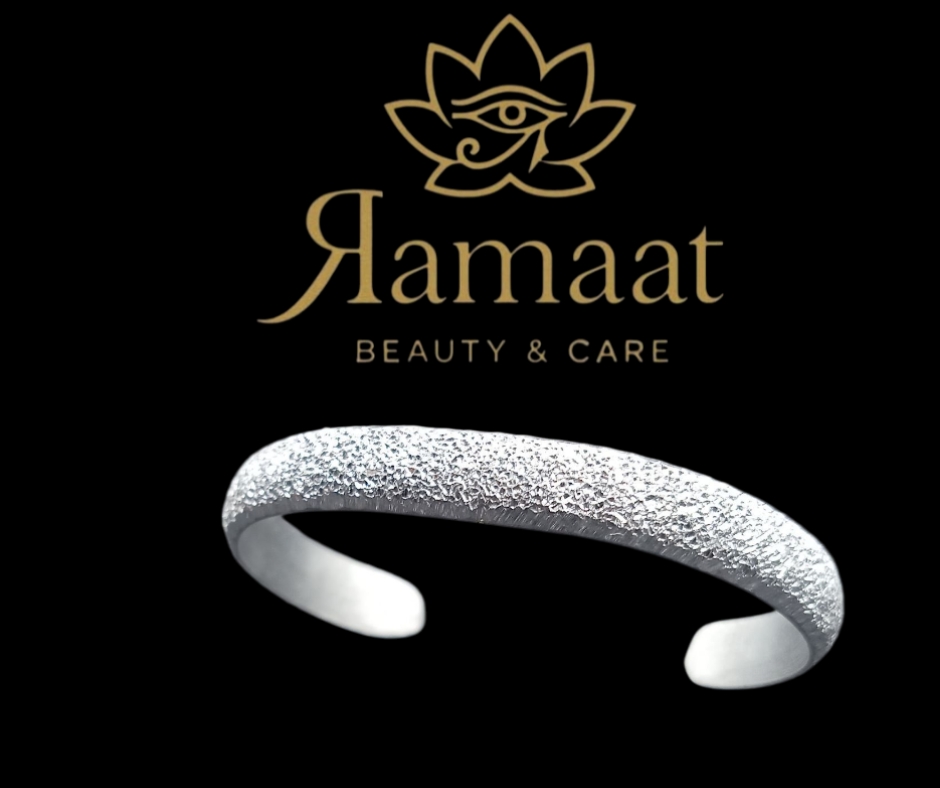 Bracciale rigido in alluminio testurizzato