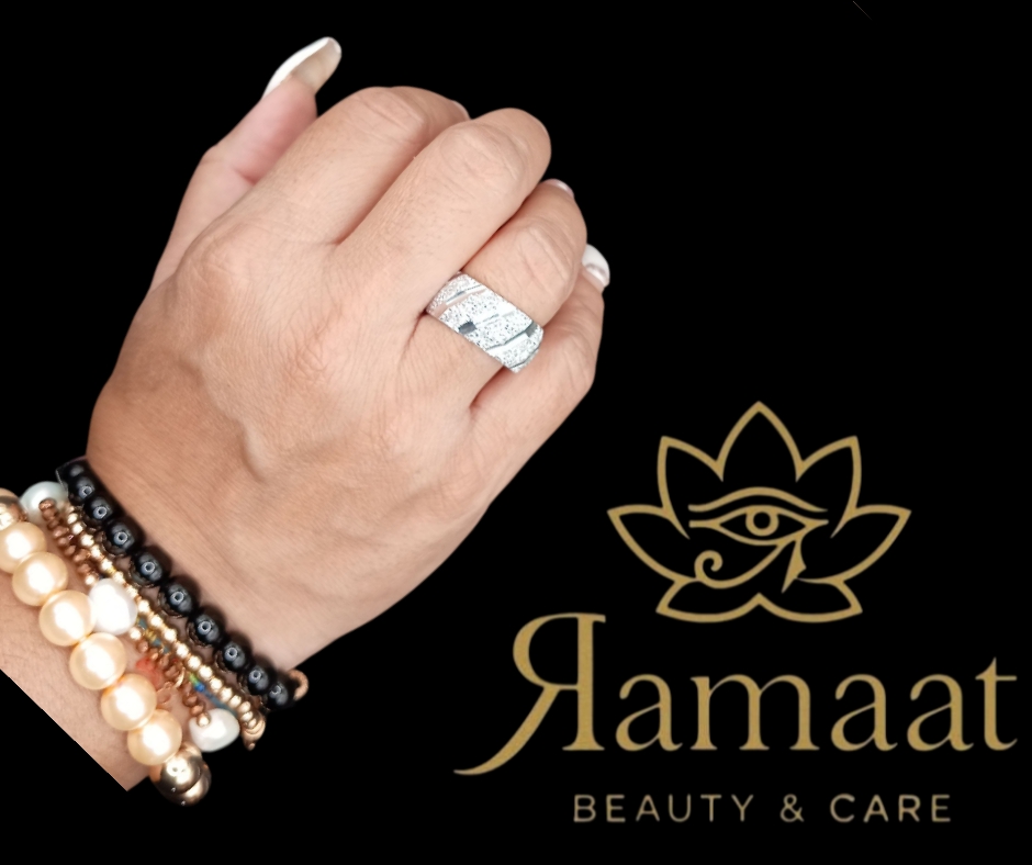 Fedina lavorata brilantinata in alluminio