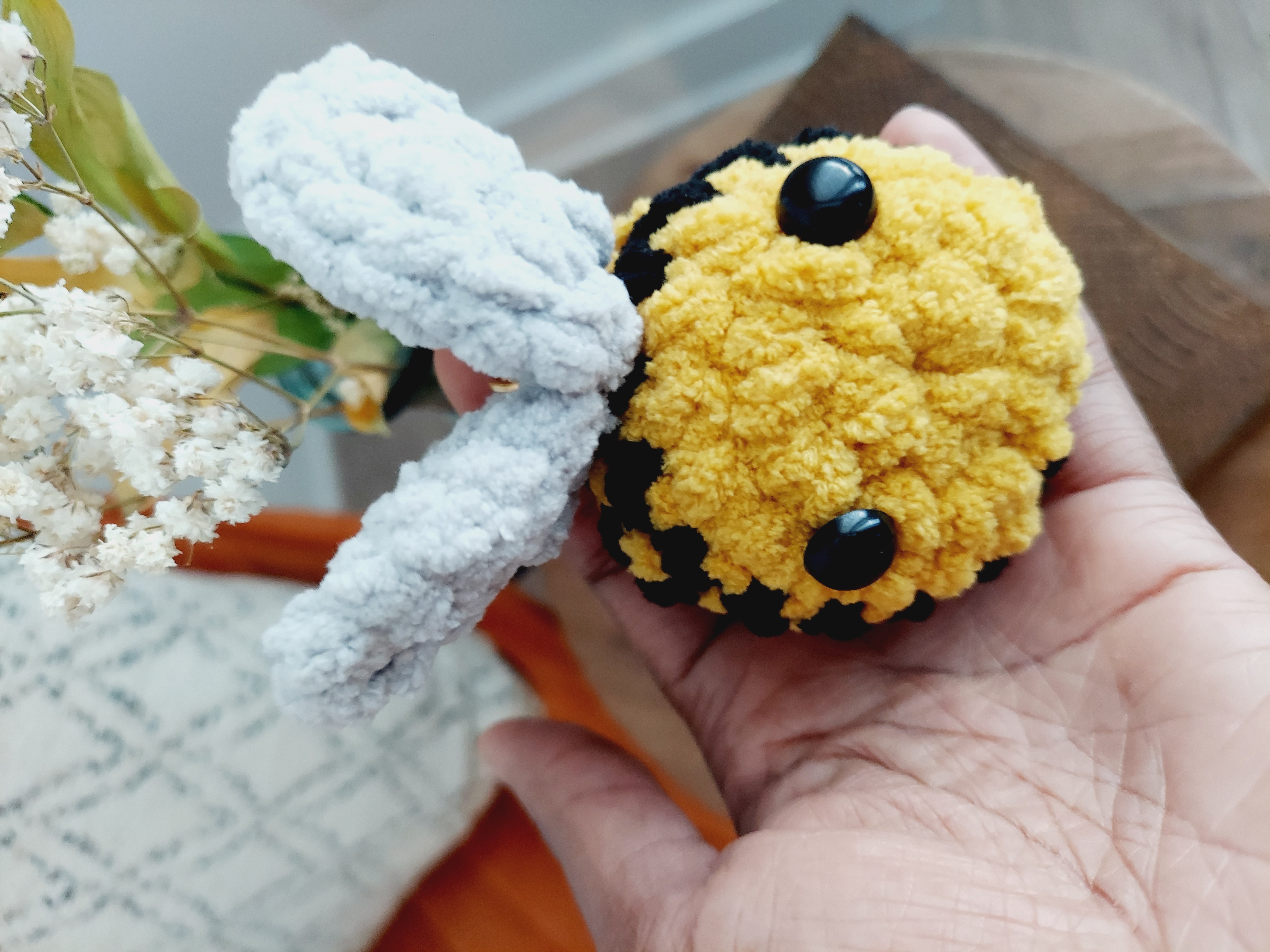 Crochet Bumble Bee Keychain