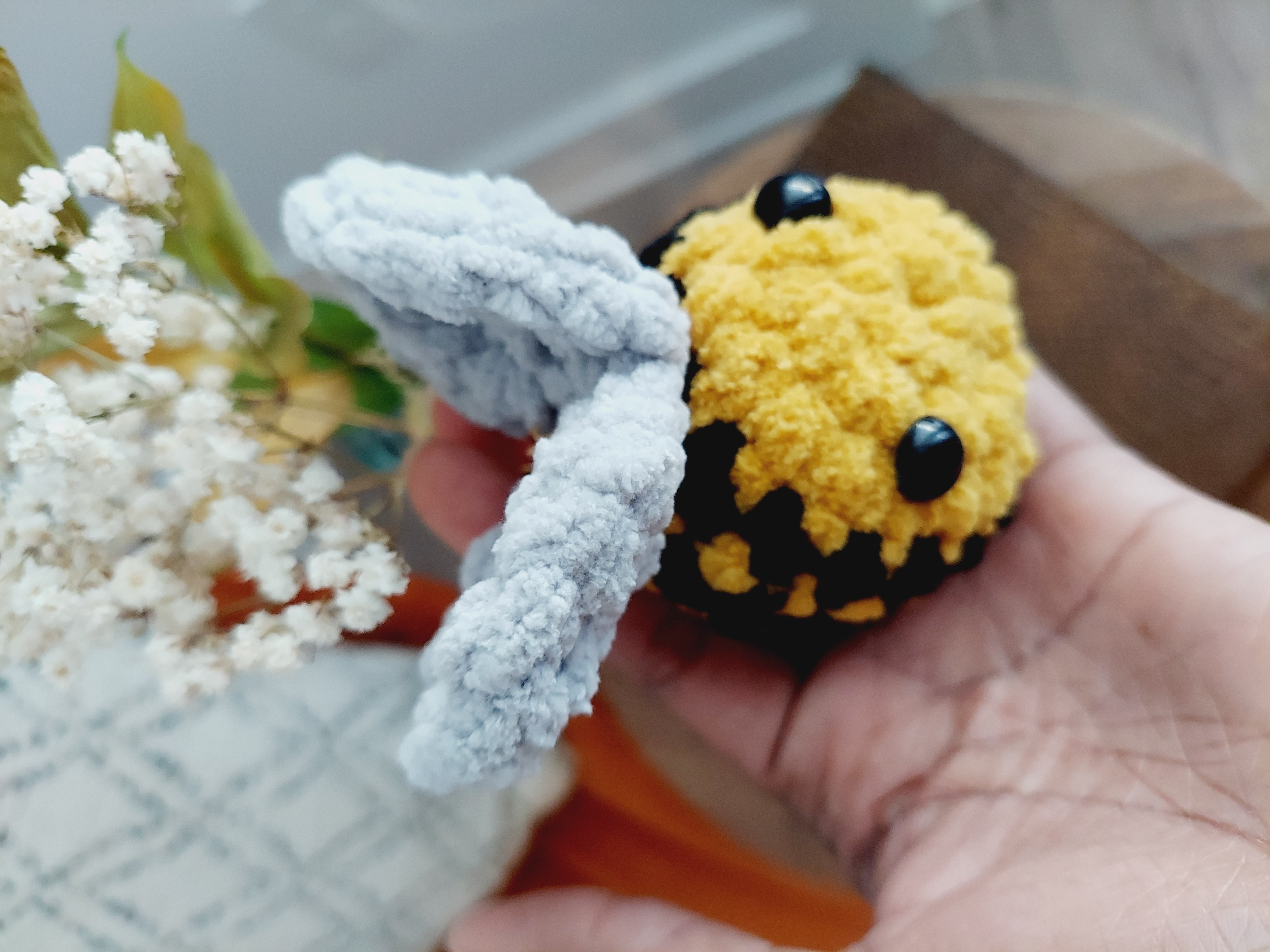 Crochet Bumble Bee Keychain
