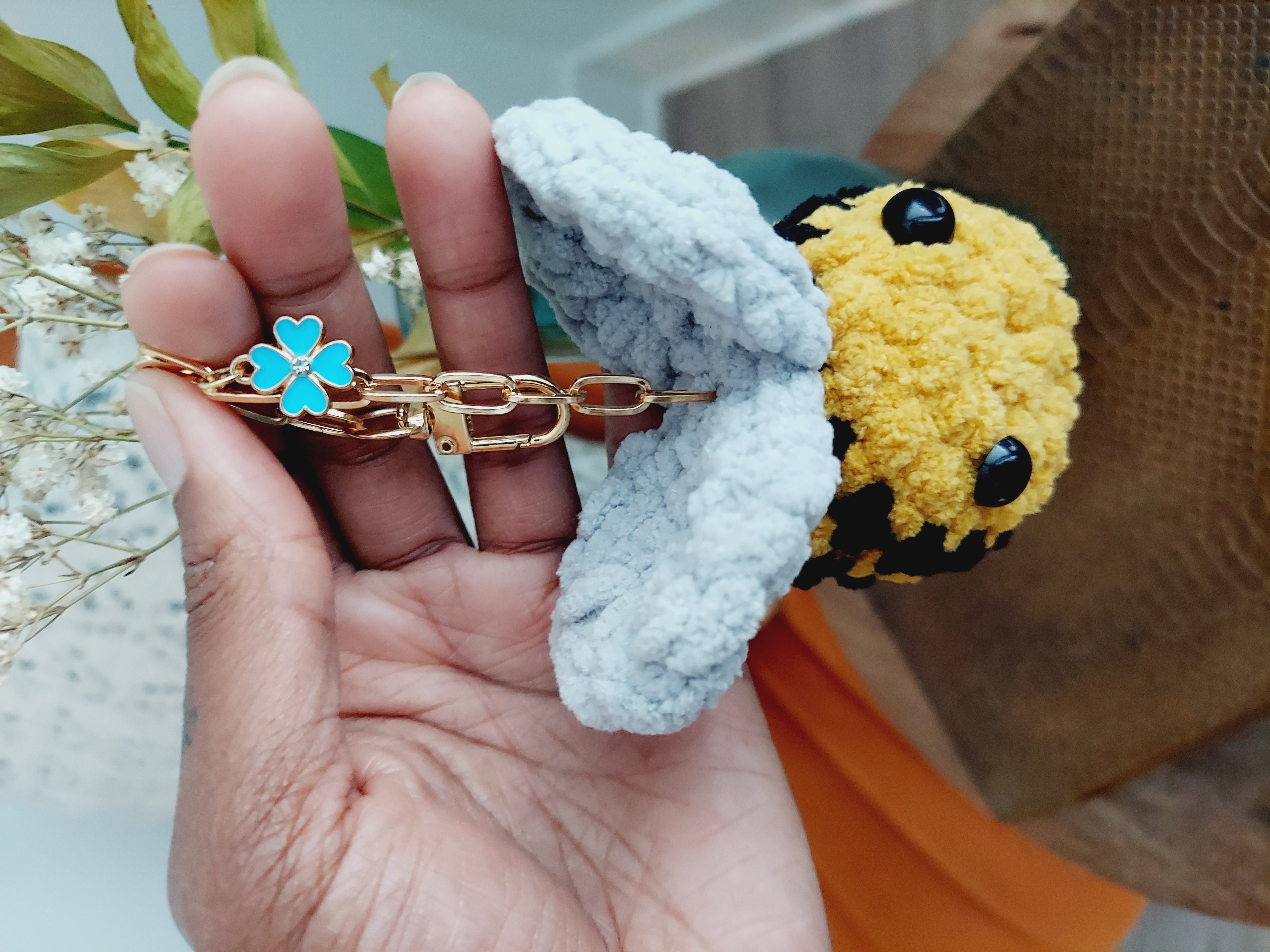 Crochet Bumble Bee Keychain
