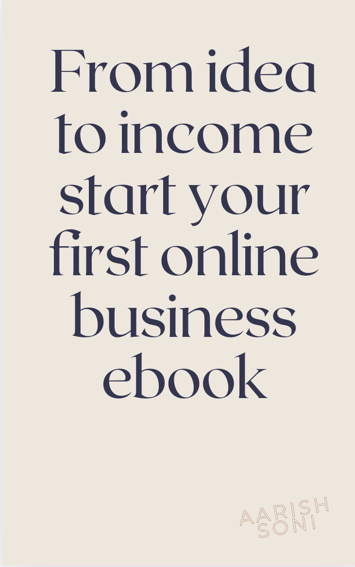 Start Your First Online Business Ebook