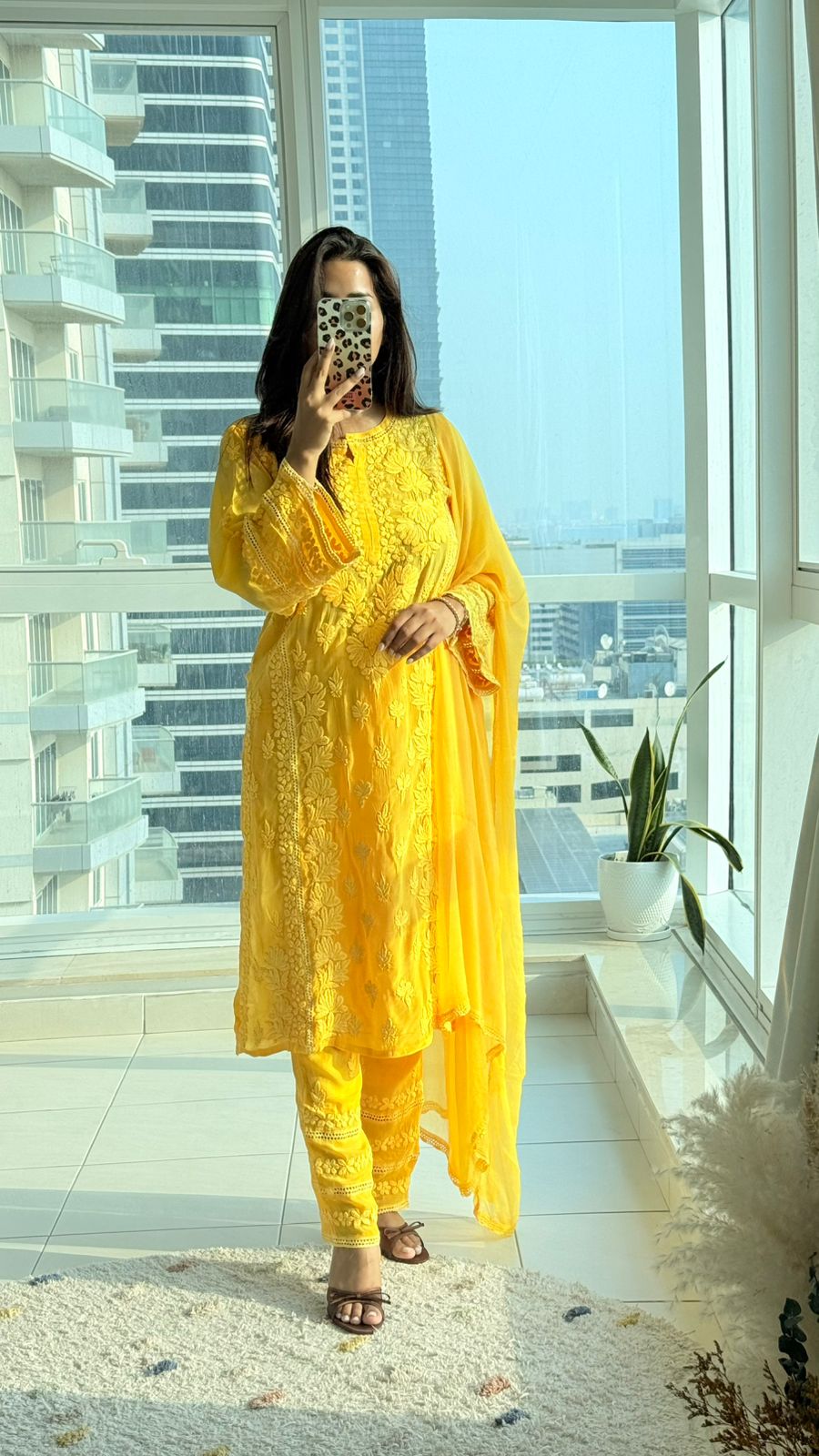 Color Chikankari Sets - Crepe