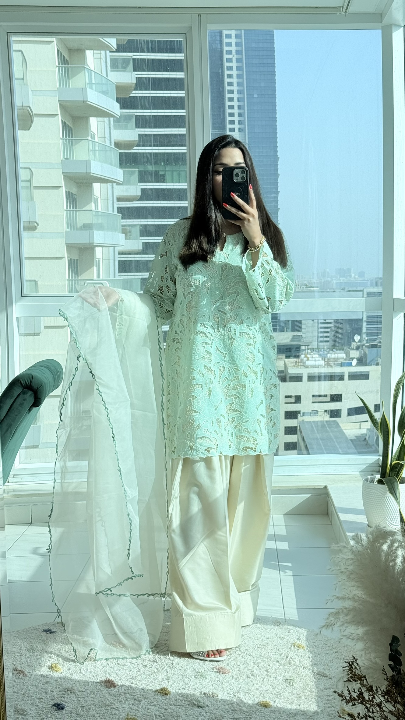 Farshi Shalwar set - Silk