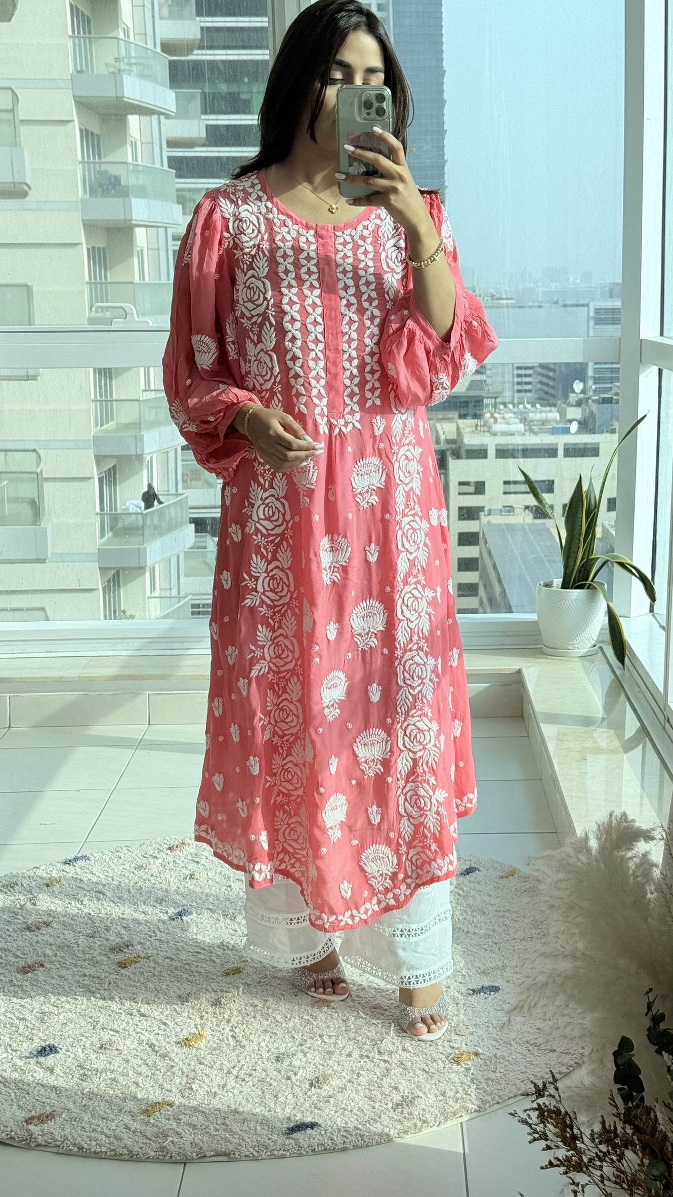 Crepe Frock set - 3 pc