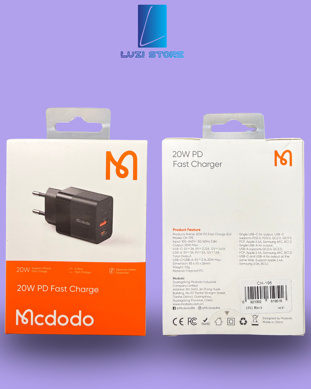 Koke karikues USB-A & USB-C