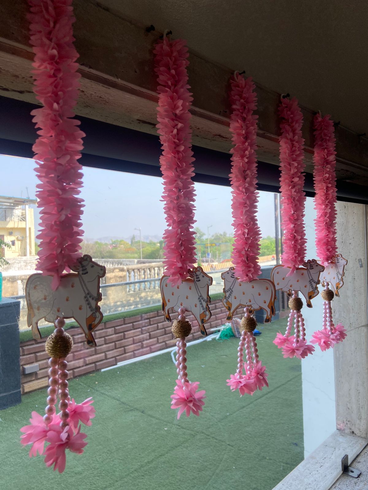 Decorative Pink Hanging Garlands