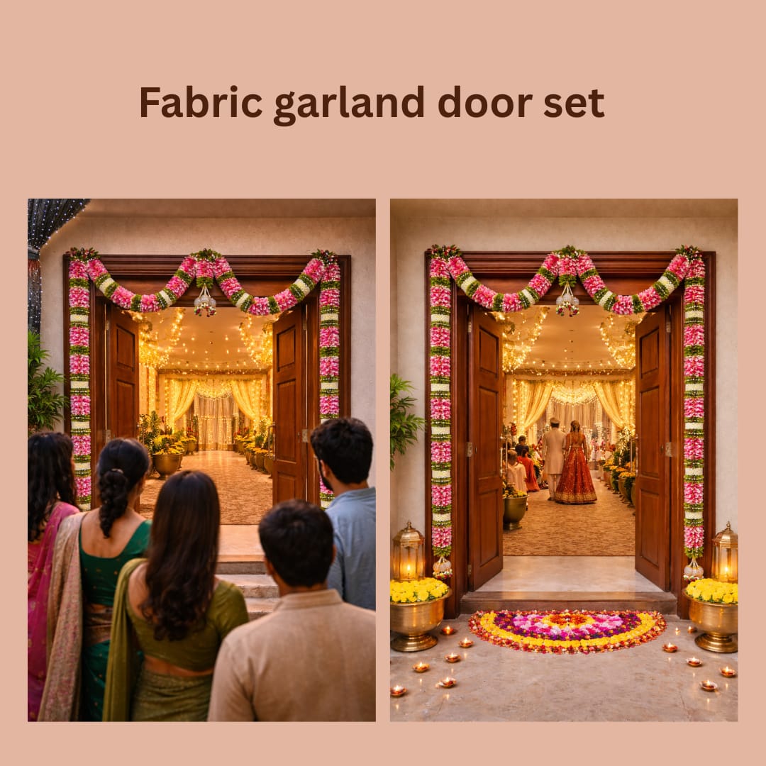 FABRIC GARLAND DOOR SET