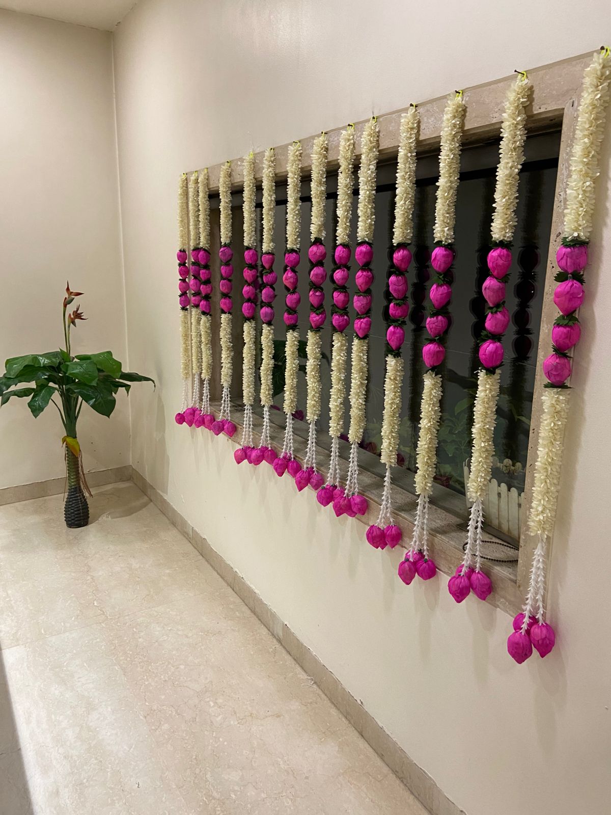 Decorative Flower Garland (pair)