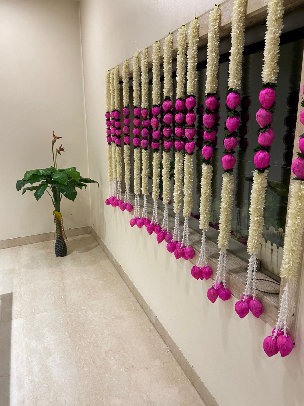 Decorative Flower Garland (pair)
