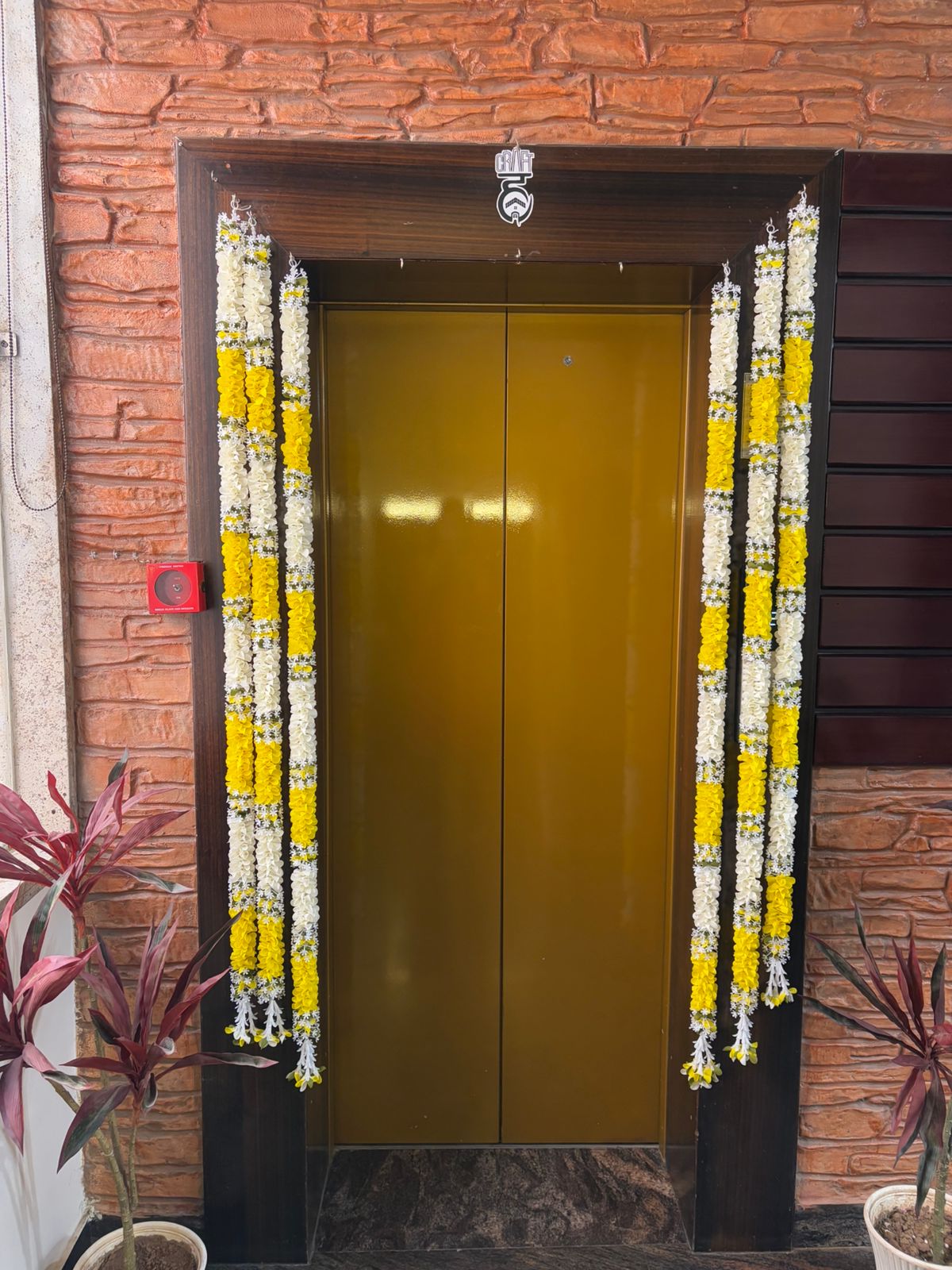 MODERN GOLDEN ELEVATOR DOOR(pair)