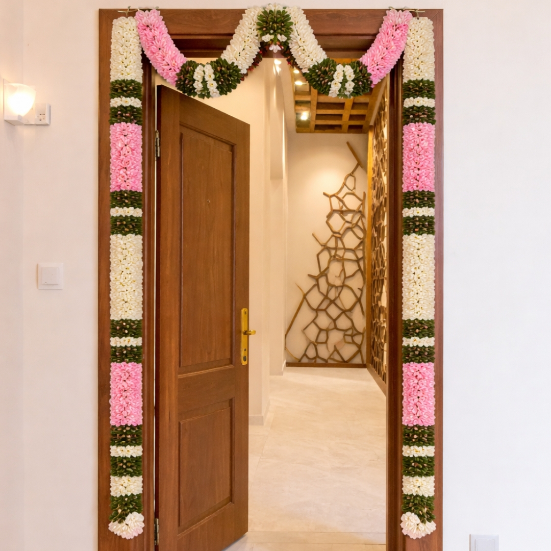 FABRIC GARLAND DOOR SET