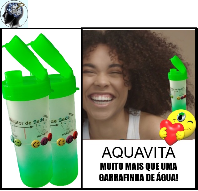 Aquavita Garrafinha de Água com Medidor de Sede