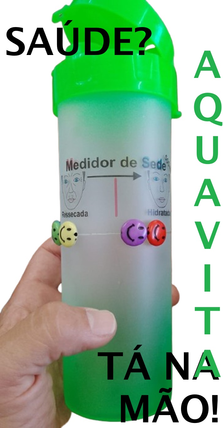 Aquavita Garrafinha de Água com Medidor de Sede
