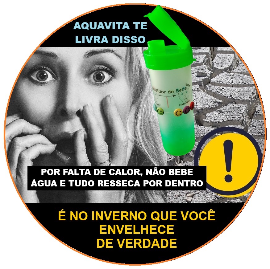 Aquavita Garrafinha de Água com Medidor de Sede