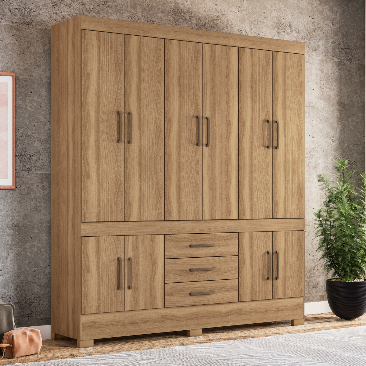 Guarda-roupa Demobile Murano 10 portas e 3 gavetas