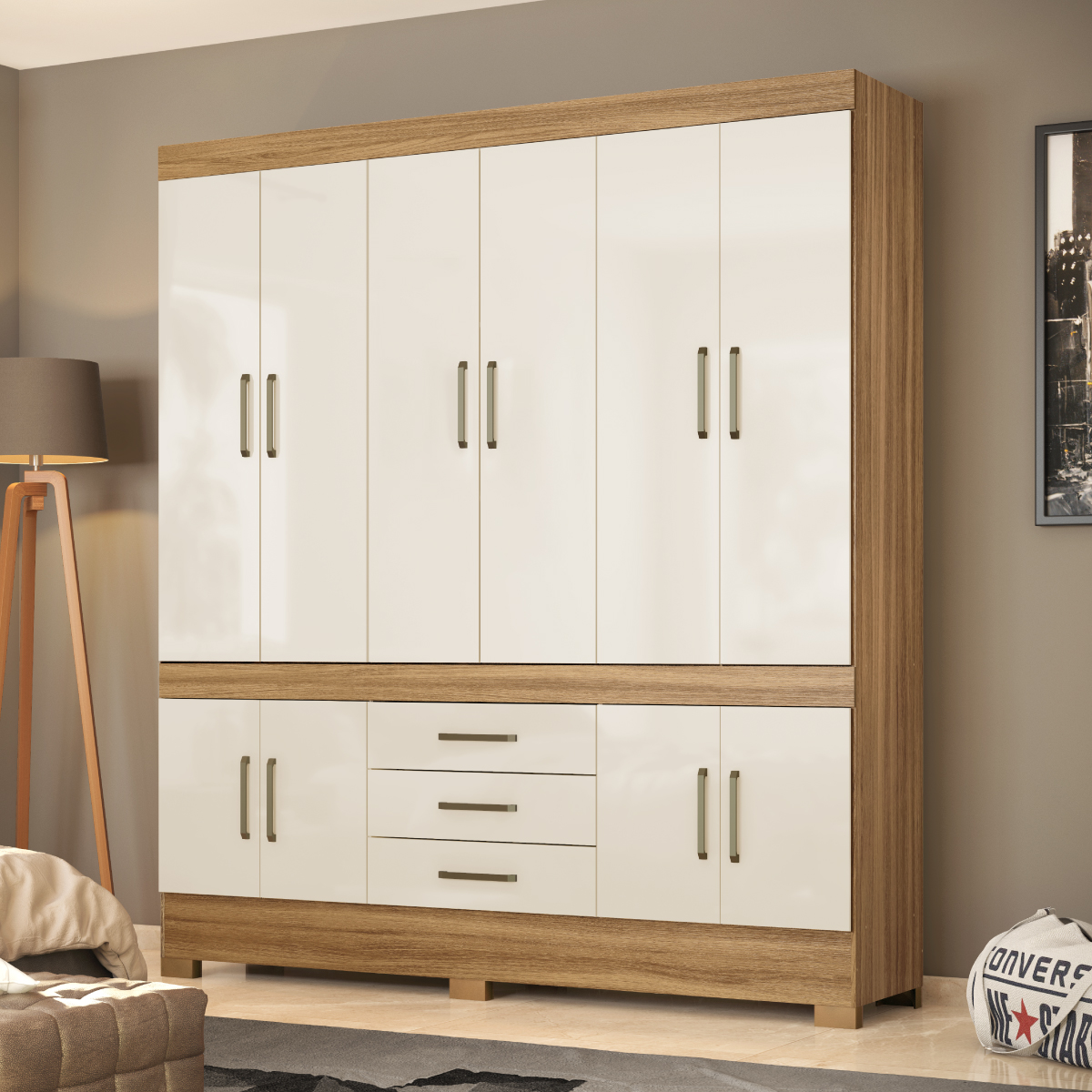 Guarda-roupa Demobile Murano 10 portas e 3 gavetas